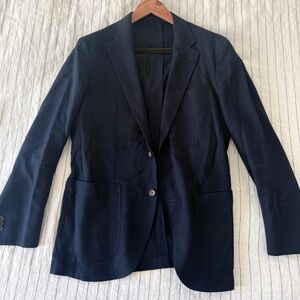 Spier & Mackay Sz 42R Men’s Slim Fit Navy Hopsack Sport Coat/Blazer Cotton/Wool